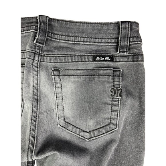 Miss Me Mid-Rise Skinny Jeans  Women's Size 28  Gray Denim  Plain Pocket - Picture 5 of 11